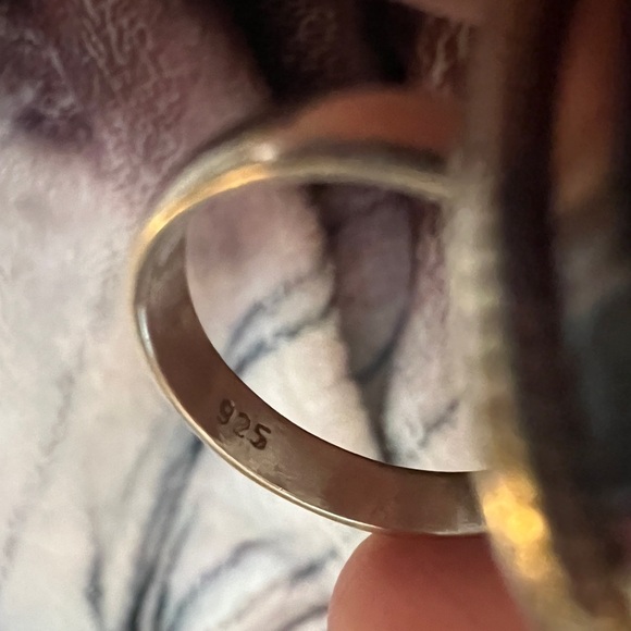 ❤️ Zebra Jasper Southwestern Navajo Influence Sterling Ring Size 5.75 & 7.1gms - Picture 6 of 11